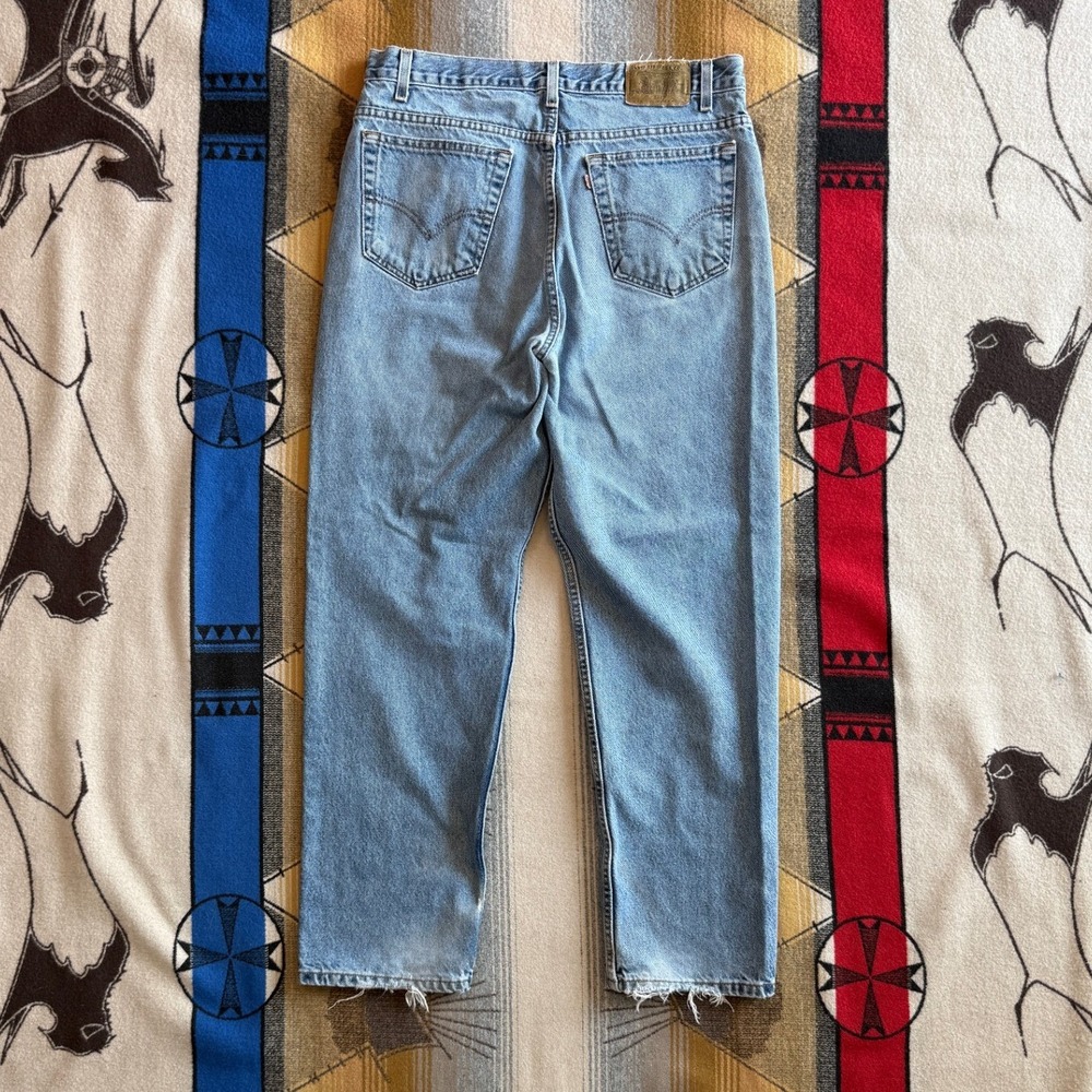 Levis 540 Relaxed Fit Mens Jeans Light Wash Denim Vintage Distressed Bronze Tab